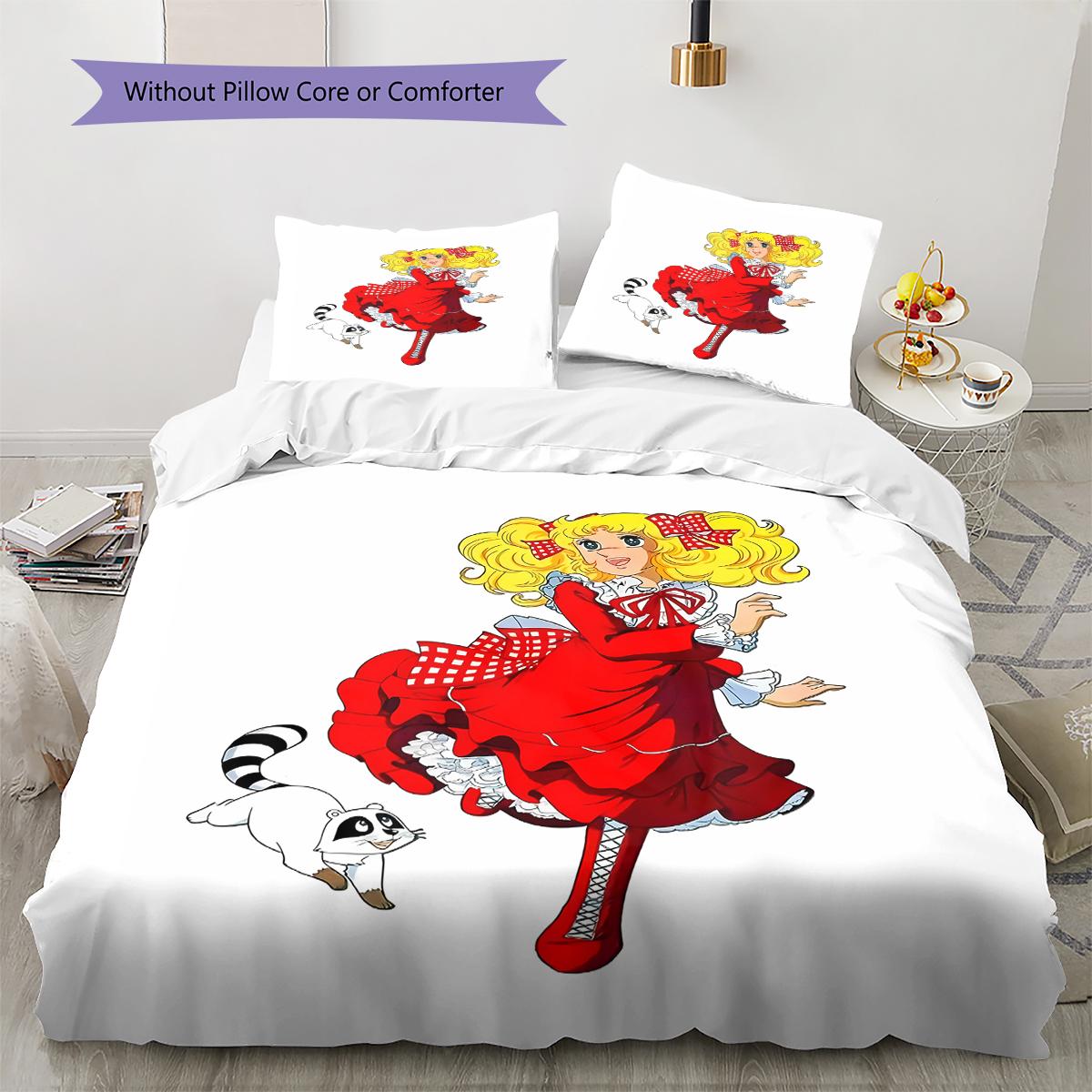 

Candy Candy Pattern Bedding,Quilt Set Quilt Cover Pillowcase Home Birthday Gift (1 * duvet cover + 2 * pillowcase, without core) 135x200cm