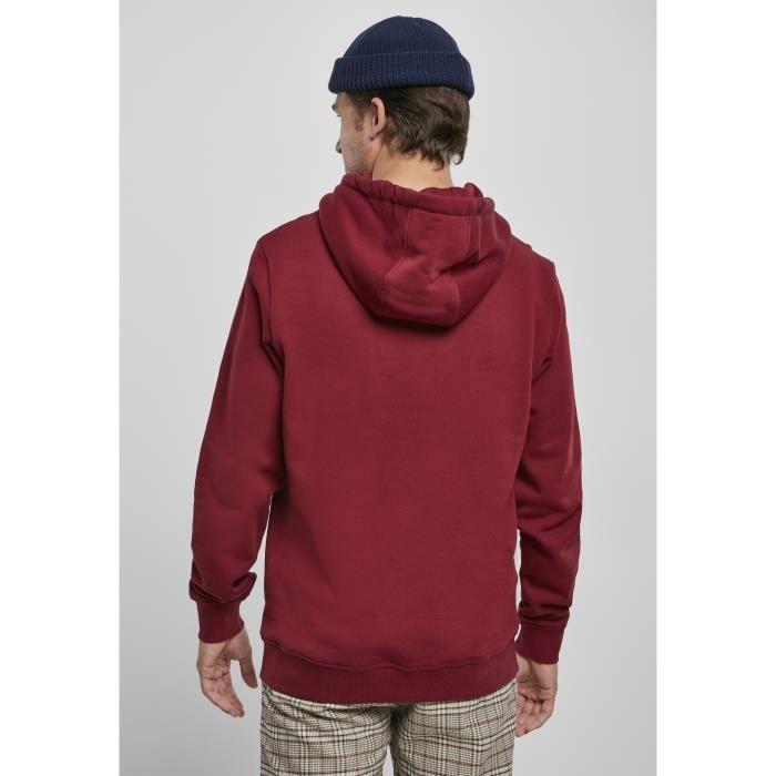 Sweatshirt À Capuche - Urban Classics - Organic Basic - Bordeaux - Manches Longues - Mixte