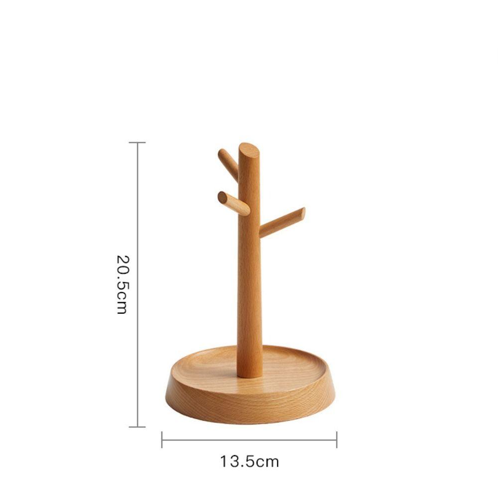INS for Desktop, Hallway Key Holder Mug Rack Beech/Walnut Storage Rack Storage Tray Jewelry Display Stand Desk Organizer