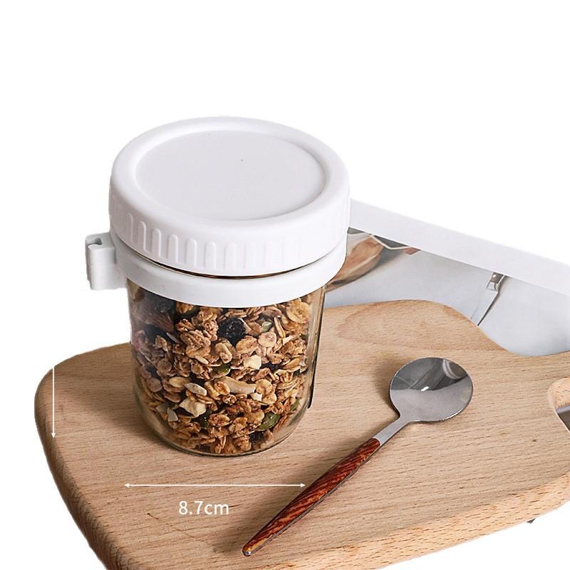 Tazza Sigillata Portatile con Cucchiaio per Colazione Domestica