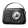 Radio Rétro portable Ledwood ALMA, FM, Bluetooth 5.3 Entrée USB, Puissance 30W - Batterie 3,7V-1500mAh - Retro Vintage - Noir