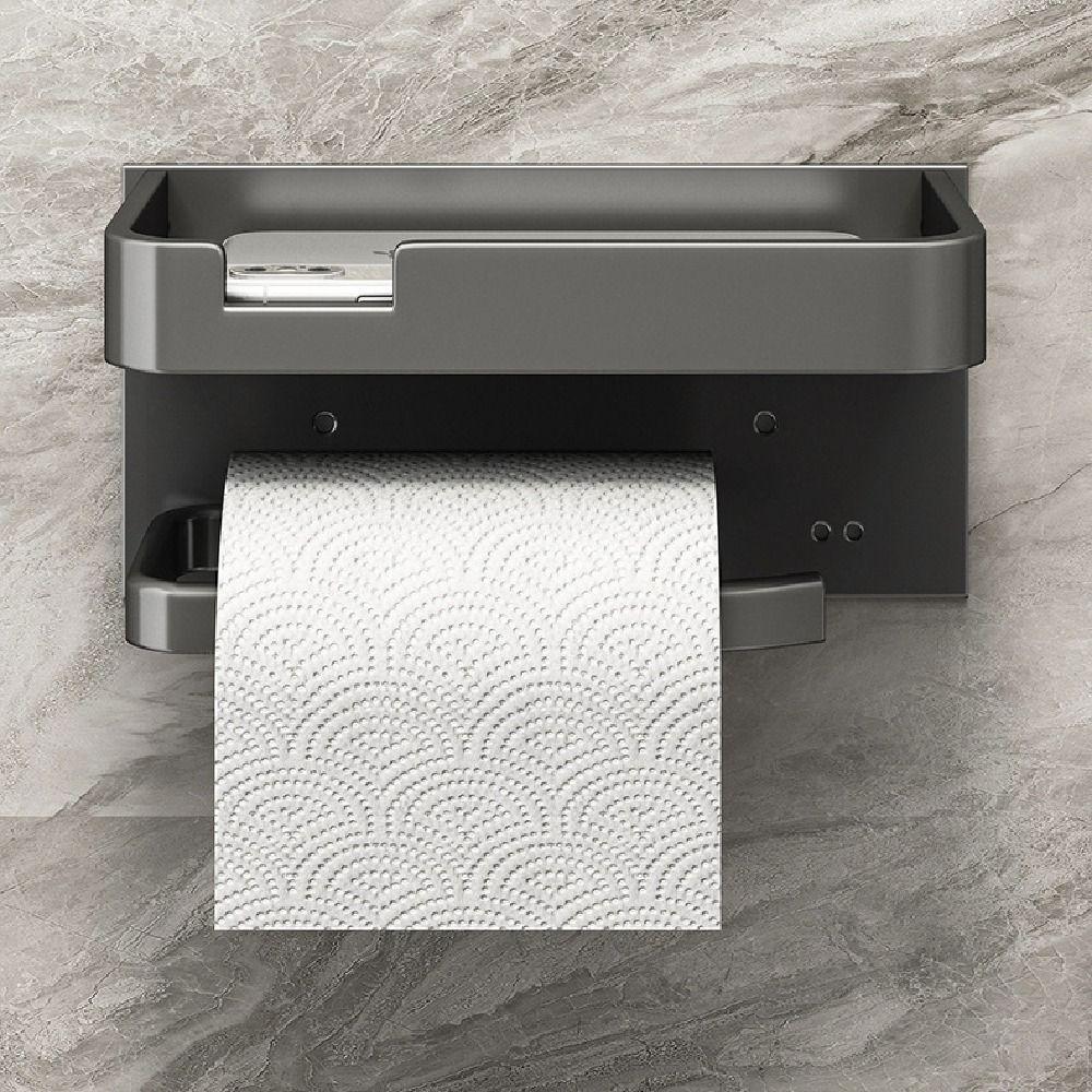 Wall-Mounted Roll Paper Storage Rack Aluminum Toilet Paper Container Paper Towel Holder  Restaurant