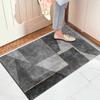 Šedá geometrická abstraktní houbová rohožka Protiskluzová latexová podložka Super absorpční pro vnitřní toaletu Koberček k posteli Podložka na podlahu