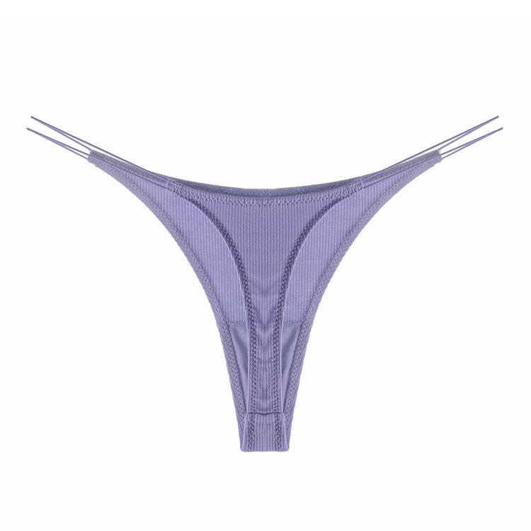 Lycra Fine Ribbed Cotton T-Back Thong for Women – Sexy, Comfortable, Breathable G-String with Thin Straps