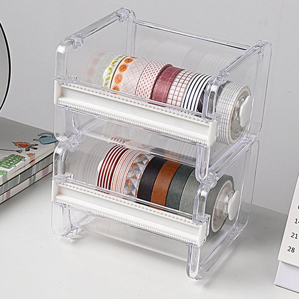 Tape Holder Cutter Simple Mini Multipurpose Tape Holder Organizer Desktop Office Stationery