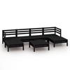 VidaXL Solid Pine Wood Garden Lounge Set 7 Pcs Patio Furniture Outdoor Furniture Garden Furniture Furniture Set 3083343