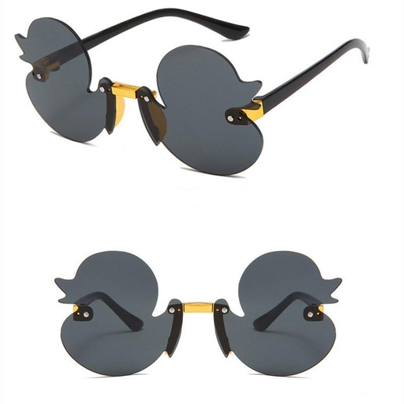 Fashion Children'S Sunglass Rimless Cartoon Duck Shape Sunshade Anti-Ultraviolet Glasses Party Decorative Glasses For Child Kids