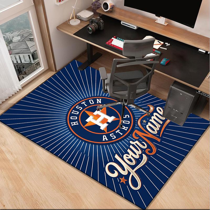 Custom NameHouston Basketball Graffiti Carpet, Indoor Rug, Chair Rug, Living Rooms, Doormat Made From Polyester Home Decor Birthday Christmas Gifts