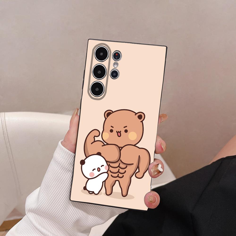 Cute Bubu Dudu Phone Case For Samsung Galaxy S25 S24 S22 S23 Ultra S21 S20 Plus 5G Frosted Non-Slip Full Cover Soft Case