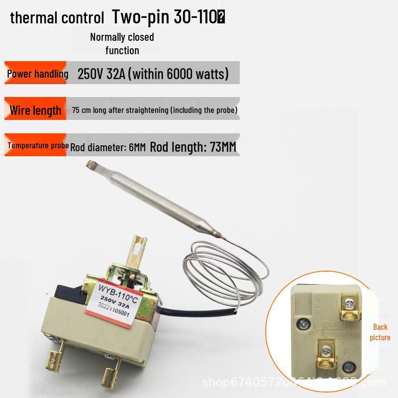 Adjustable Temperature Control Switch for Fryer, Oven, Kettle, Griddle & BBQ Thermostat