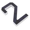 9 Inch Solar LED House Number Water Proof Auto Sensing Outside Address Sign Light Modern Style Black Number 2