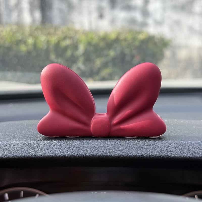Center Console Bowknot Decoration Dashboard Mount Bowknot Ornament Gift for Women Girl Enhances Beauty Easy Installation