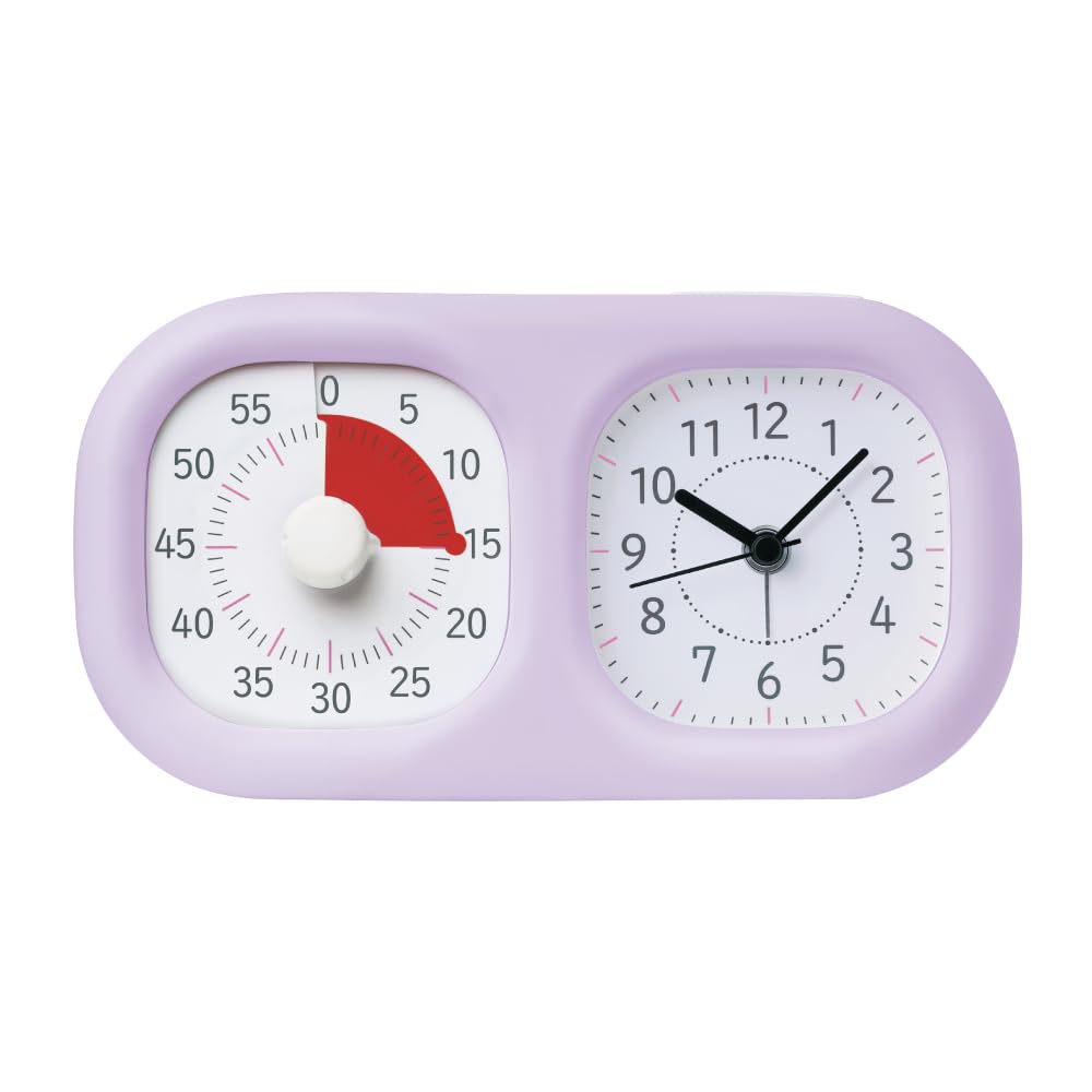 

Sonic Timer Toki-Sapo Timer Clock Plus, Senses the Passage of Time with Color, Eco-Friendly Packaging, Violet, LVL-1898-V