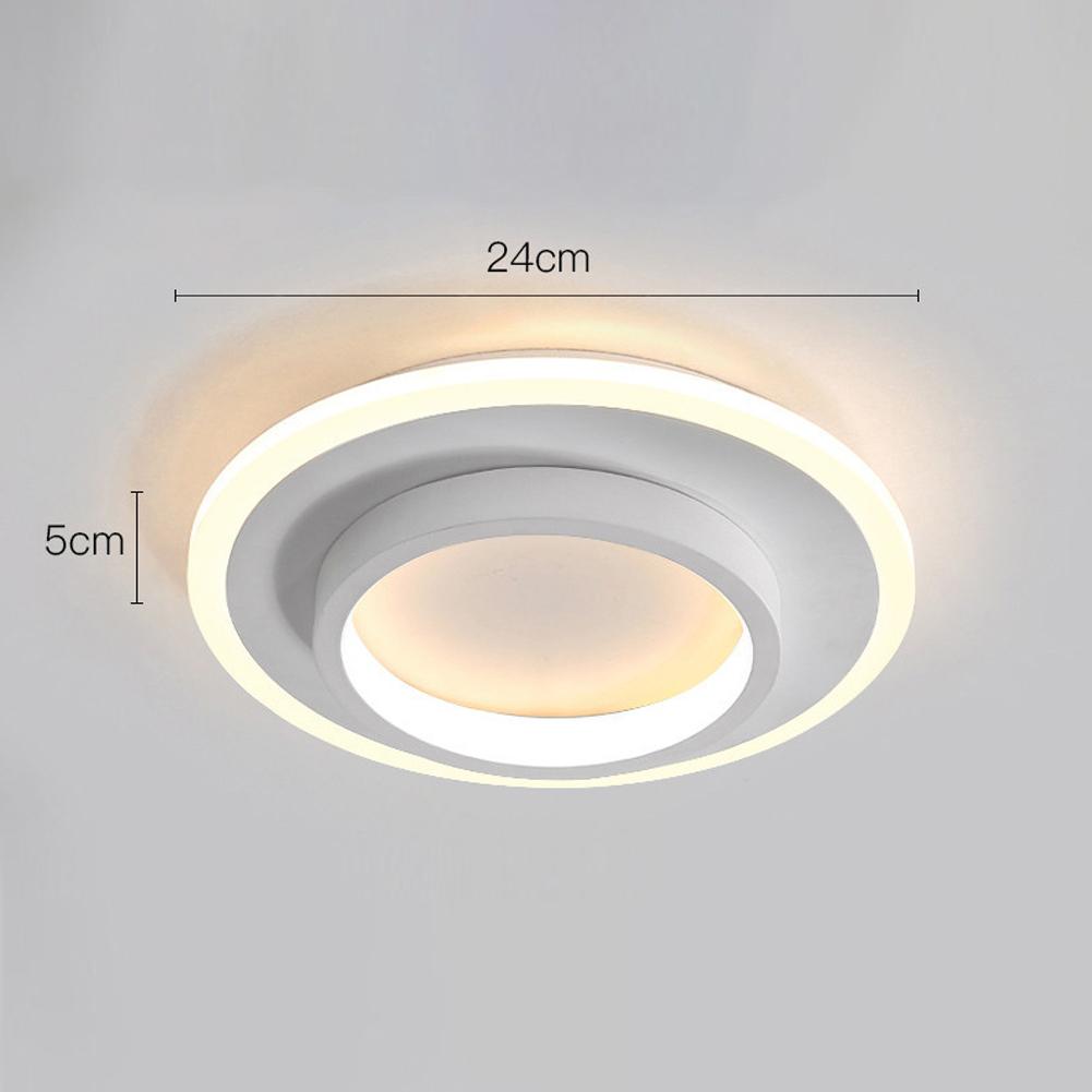 Светодиодные потолочные светильники Люстры Столовая Скандинавские лампы Спальня Коридор Балкон Свет Round Exposed белый