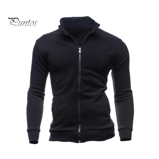 

Мужское осенне-зимнее пальто с воротником-стойкой, застежкой-молнией, ретро-кардиган с длинными рукавами, спортивная одежда с эластичными манжетами и подолом, повседневная школьная куртка M чёрный