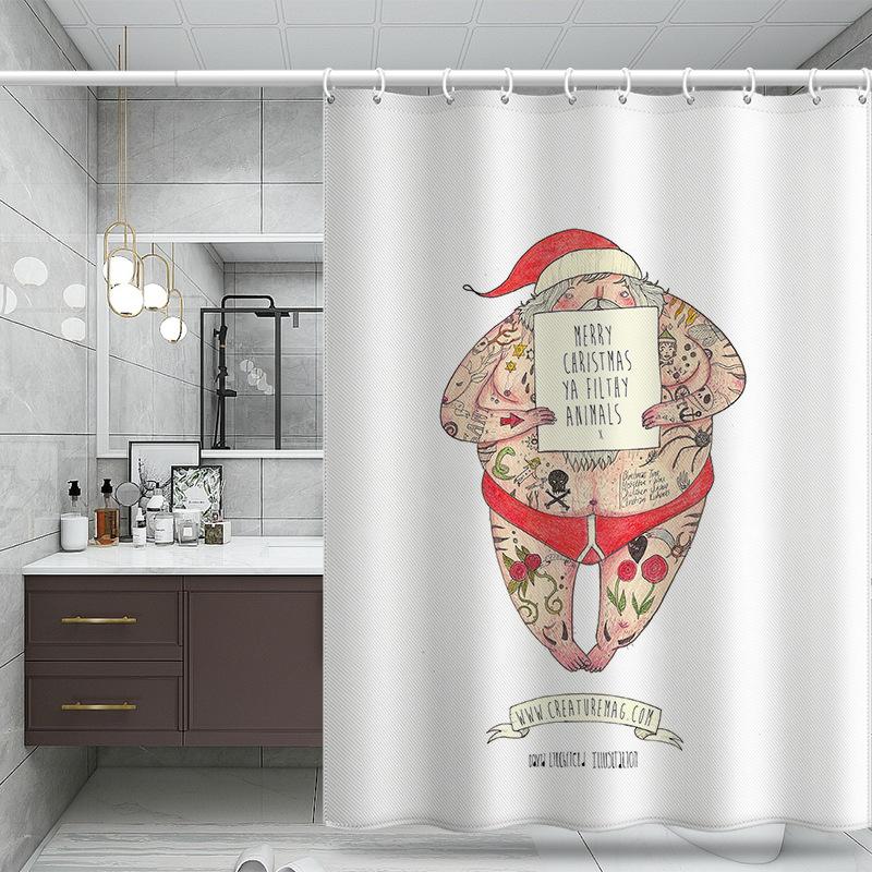 Koupelna zesílená vodotěsná záclona odolná proti plísním sprchový závěs Sprchový oddíl Závěs Sprchový závěs Koupelnový závěs Bez perforace