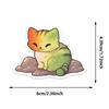50PCS Cartoon Rainbow Starry Sky Cat Stickers Kawaii Space Cat Stickers,Galaxy Cate Stickers Aesthetic Cat Waterproof Stickers