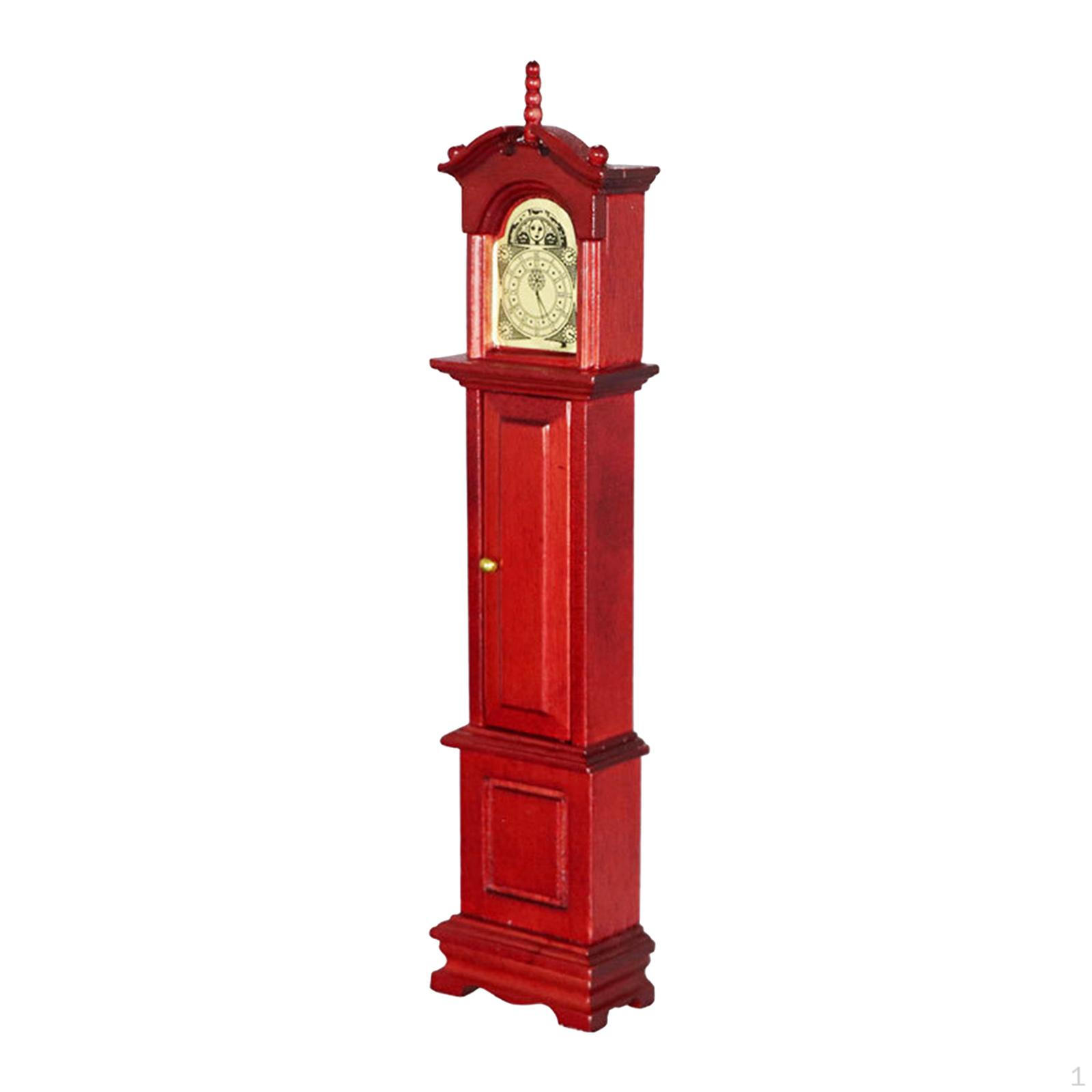 

Doll House Clock 1:12 Accessory Dollhouse Furniture Grandfather Floor