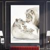 Modern Animal Loving Lion Family Canvas Painting Posters  Prints Wall Art Pictures for Living Room Home Wall Decoration Cuadros