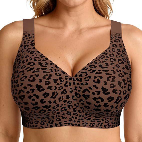 Plus Size Seamless Full Cup Push-Up Bra - Wire-Free, Full Coverage Support