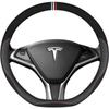 Universal Genuine Leather Steering Wheel Cover for Tesla Model 3, X, S - All Seasons