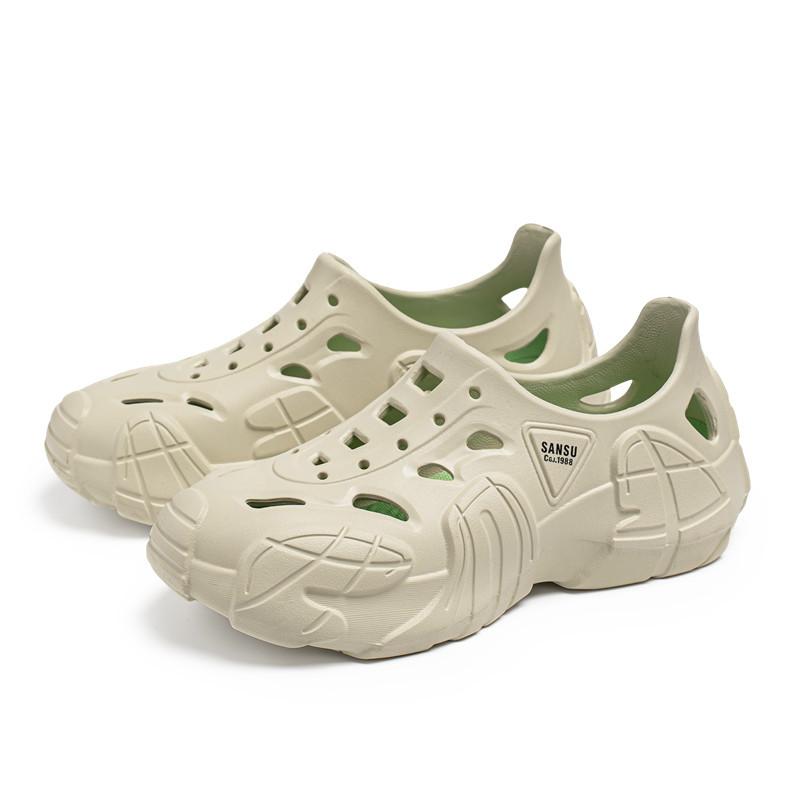 

Men s outdoor platform all-inclusive hole shoes, new summer wading driving bag head trend beach cool slippers men s drag 44