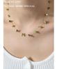 Collana clavicola in Acciaio Titanio Oro 18K Turchese - Gioiello di Lusso Francese Versatile per Donne