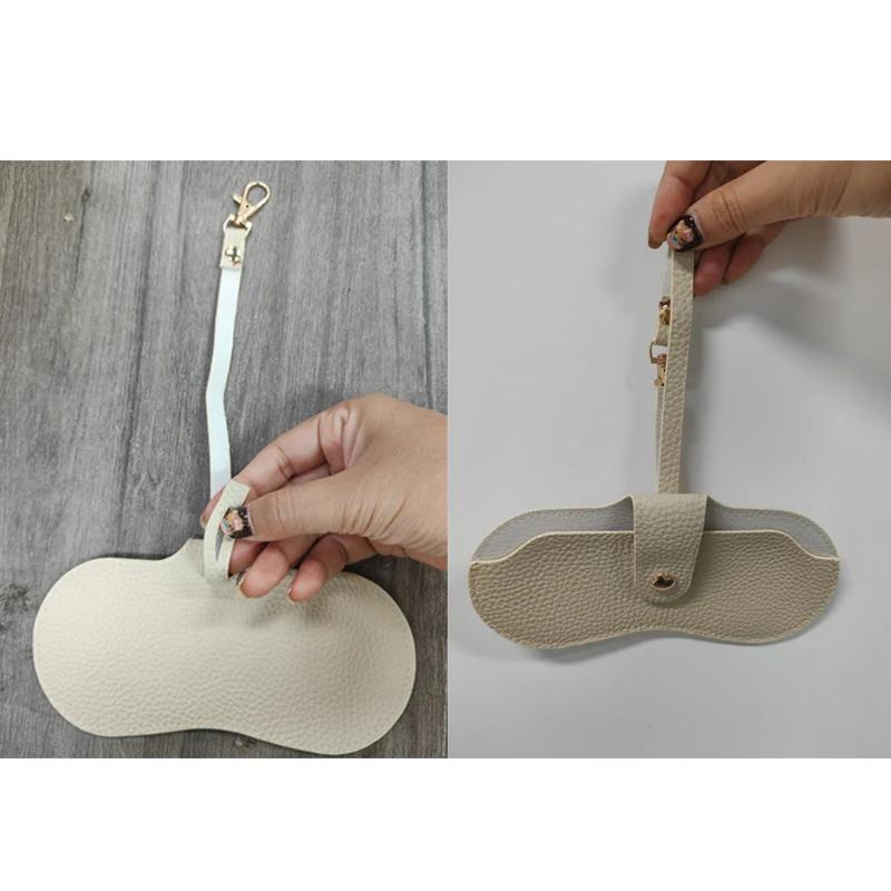 Bærbar brillepose Mykt skinn Solbrillepose Slank Mote Brilleetui Holder Brilleorganisator Reise Solbrillepose