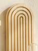 1Pc Boho Style Wooden Wall Shelves - Geometric Wall Mounted Shelves, Natural Wood Finish, Modern Home Decor, Plant Decorative