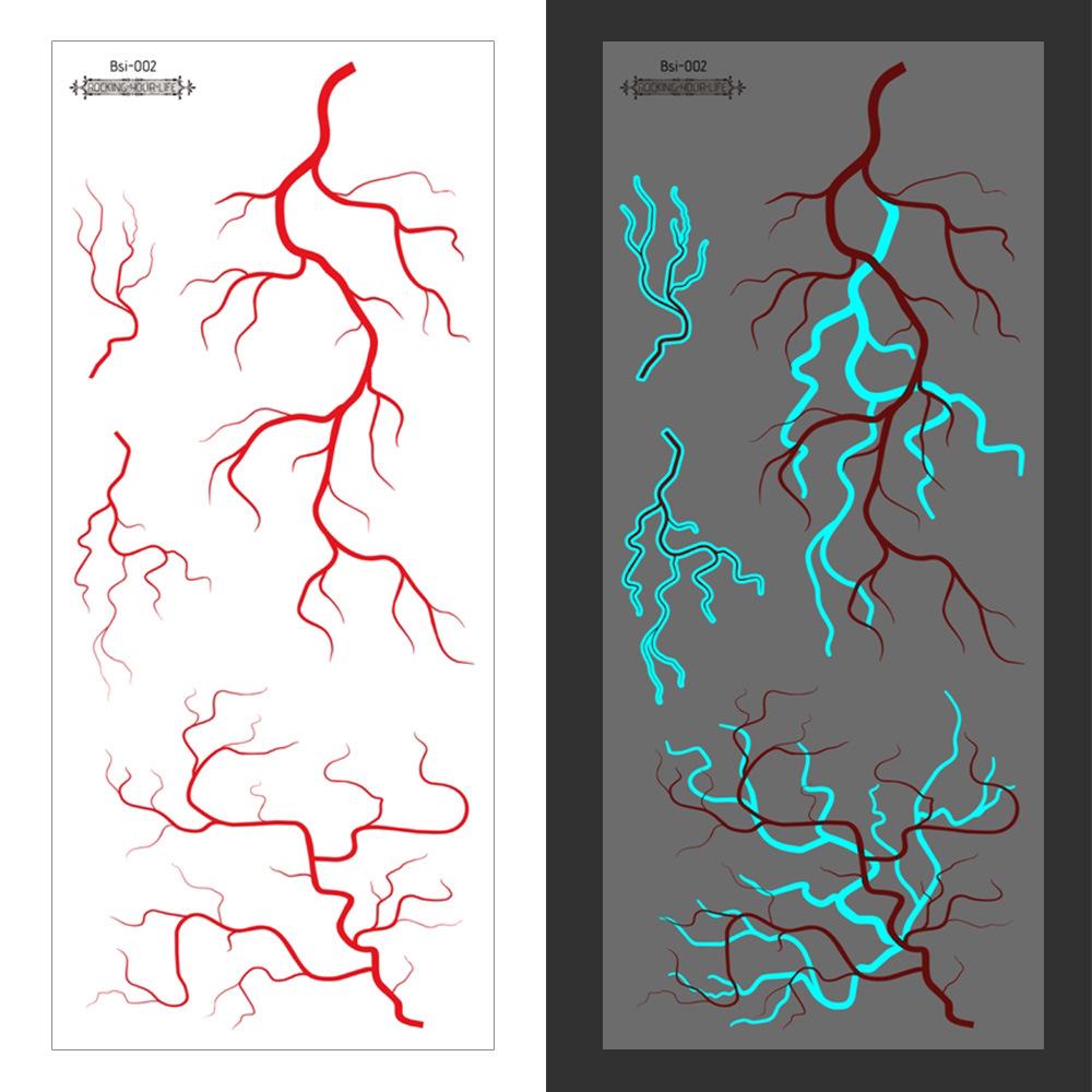 2025 Świecące naklejki tatuaże K-pop Demon Hunter: Halloweenowy Girl Group Tekstura i Oświetlenie Symulacja Naczynia Krwionośnego