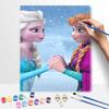 Disney Frozen Elsa Anna Paint By Number Kit Number Drawing Canvas DIY Picture Home Decor Painting Wall Art Handcraft Gift For Adults