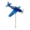 Metal Airplane Weathervane, Outdoor Garden Wind Spinner, Rotating Aircraft Yard Art Stake, 3D Kinetic Wind Sculpture for Patio, Lawn, Porch