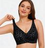Plus Size Push-Up Sports Bra - Deep V Anti-Sagging Lingerie