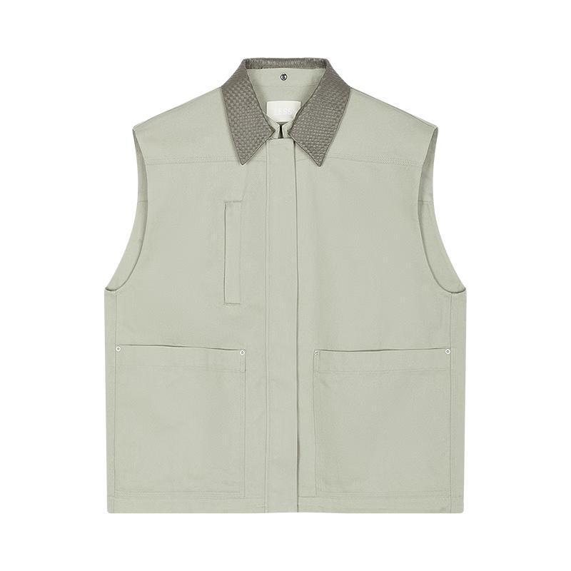 LESS 2025 Autumn Lapel Loose Short Vest