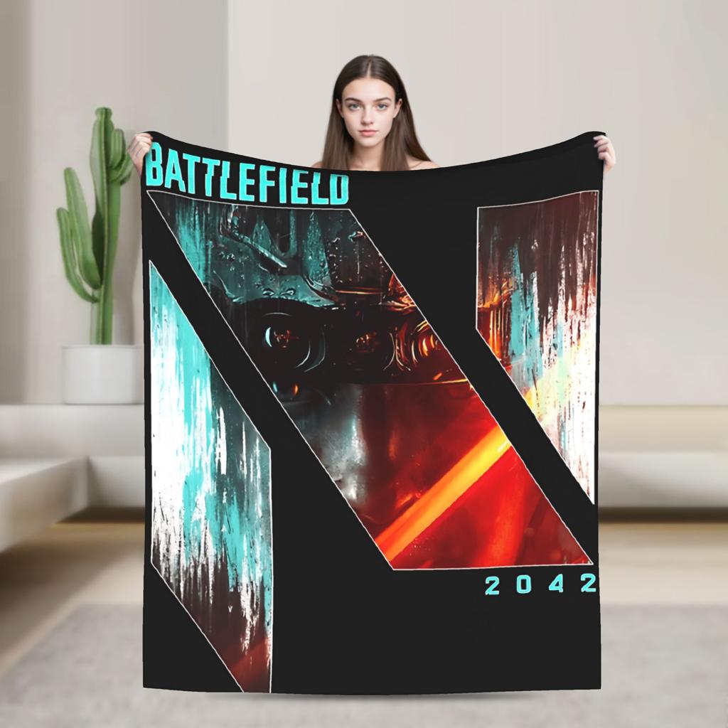 Battlefield 2042 Game Flannel Blanket  Soft Durable Throw Blanket for Home Decor Travel Funny Bedspread Sofa Bed Cover