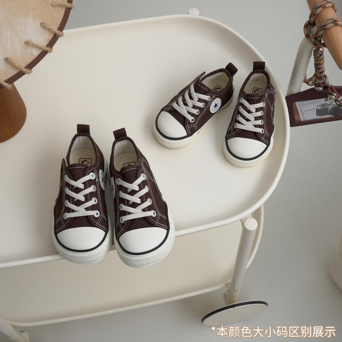 

XSHX No Lace-Up Low Top Day Miscellaneous Children s Canvas Shoes Toddler Spring and Autumn Boys and Girls Velcro 246078 23