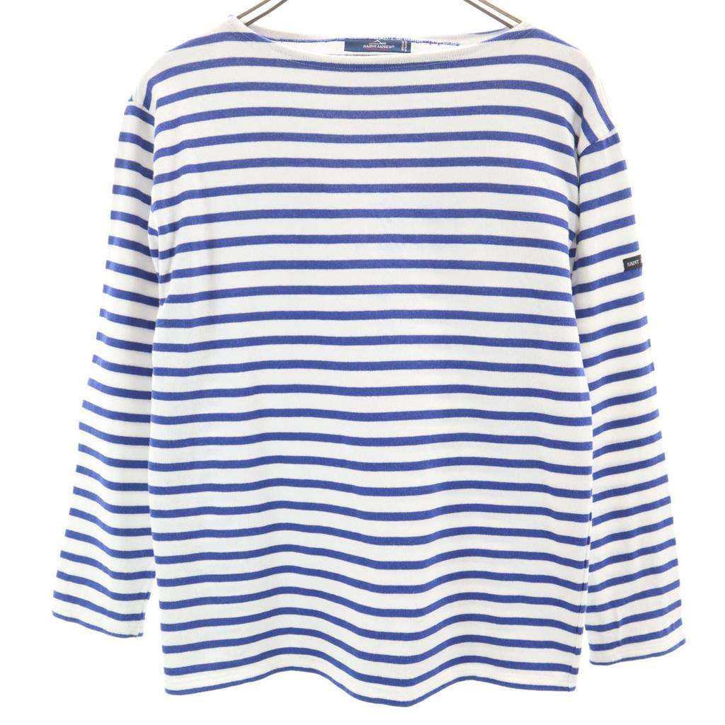 SAINT JAMES Made in France Long sleeve Boat neck Basque shirt SM Blue Men's Used