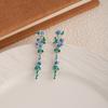 Monet Garden French Wisteria Flower Fringed Earrings Long Light Luxury Premium Earrings Elegant Temperament Earrings