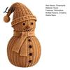 Cute Snowman Shelf Decor Christmas Ornament for Tabletop Decor Retro Resin Figurine Decorative Figurines Fireplaces with Knitted Texture Winter