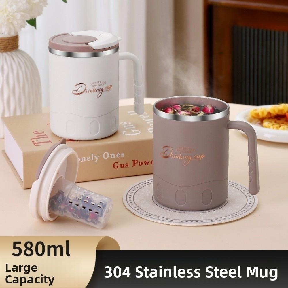 Heat-resistant Milk Coffee Cup 580ml Thermal Mug Drinking Cup Insulated Mug  Tea Milk