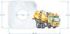 Protective Sticker for the Switch in a Child' Room - Concrete Mixer