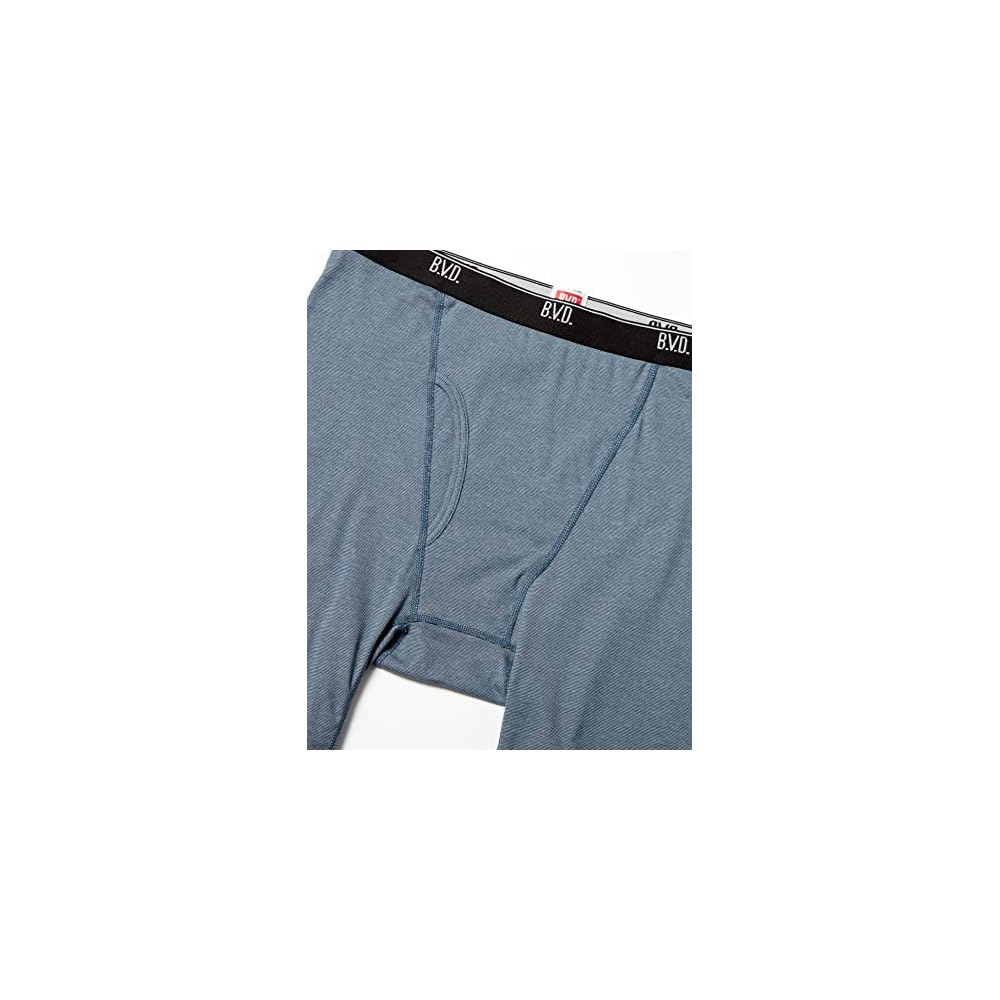 BVD Boxer Briefs, Open Front, Long Boxer, 3-Pack Assorted Set, Moisture-Wicking, Relaxed Fit,