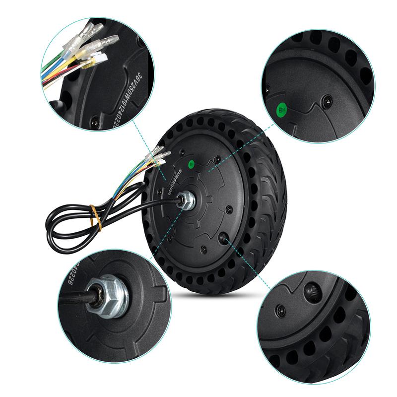 36V 300W Scooter Hub Motor Electric Wheel Motor 8.5inch Brushless Gearless Electric Scooter Motor Solid Tire