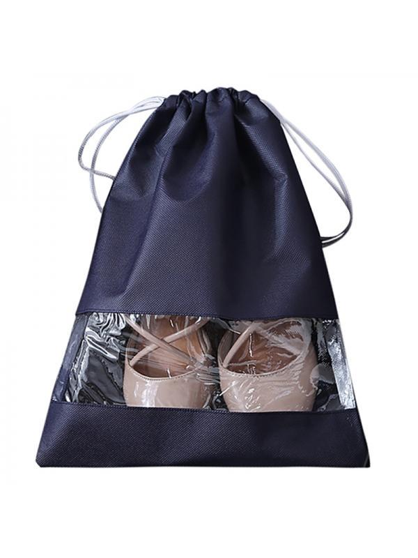 Portable Travel Shoe Bags, Large Drawstring Shoes Pouch Storage Translucent Organizer Bags