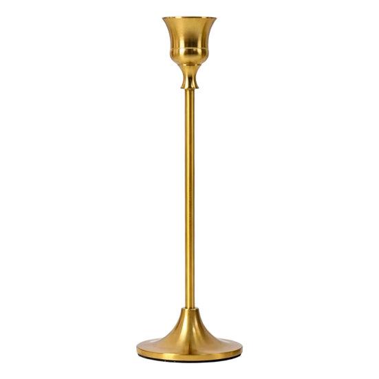 DYS Vintage Candle Holder, Metal Pillar Holder for Standard Pillars or Tealights, Romantic Tall Candlestick Dining Room Wedding Party Table