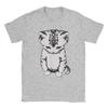Mens Funny Sad Cat Meme T Shirts  Pure Cotton Clothing Novelty Short Sleeve Crewneck Tees Party TShirts