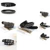Minimalist Square Buckle Pu Leather Belt With Punk Style For Jeans And Trousers