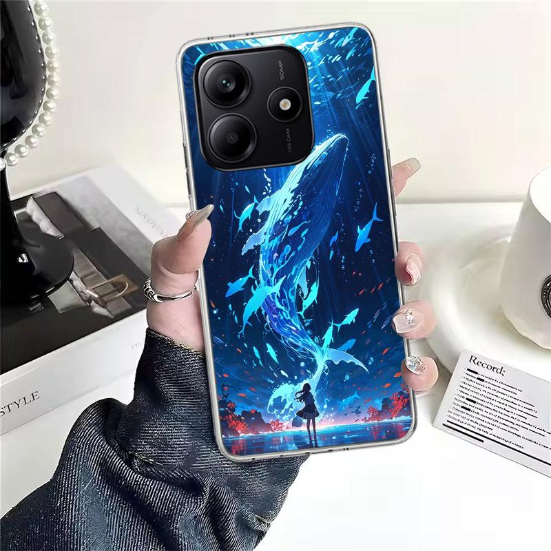 Humpback Whale Sea Giant Soft Phone Case For Xiaomi Redmi Note 15 14 14S 13 12 Pro Plus 12S 11 11S 11E 10 10S 11T 5G Fundas Coqu