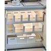 4 Pack White Storage Box with Handle Clear Panel Durable Waterproof Stacking for Organizing Kitchen Cabinets and Drawer Dividers