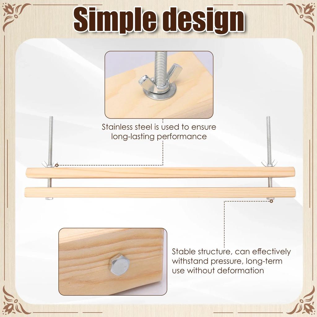 Houten Boekenpers Boekbindpers voor Desktop DIY Boekbinden Wenskaarten Etiketten voor School Thuis DIY Boekbindbenodigdheden